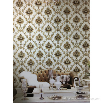 damask pvc Wallpaper for Home Wall Paper Decoration